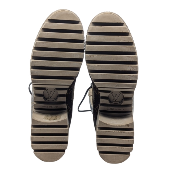 Louis Vuitton Laureate Tan Beige Black Neutral Desert Combat Boots Size EU 38 - Picture 14 of 16